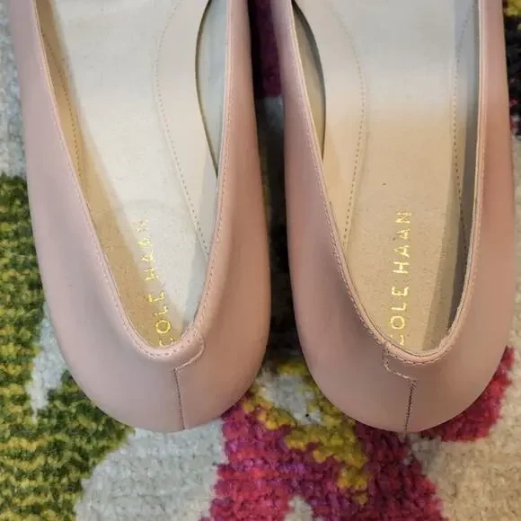 Cole Haan waterproof‎ Pale pink Block Heel go to pumps heels size 9.5 new - Picture 7 of 8